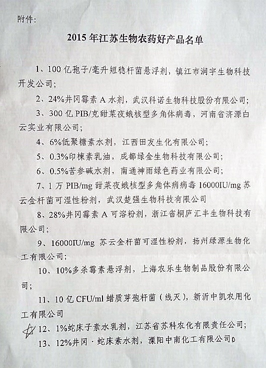 乐动官方网页版_乐动（中国）农化产品被评为江苏省生物农药好产品